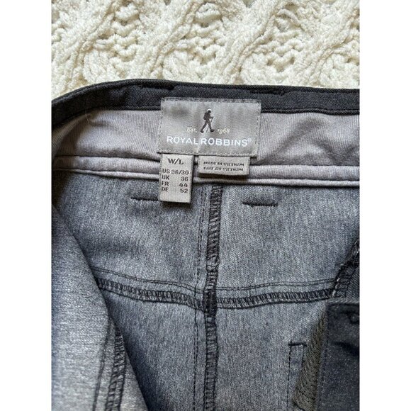 Royal Robbins Mens Active Traveler Charcoal Gray Fit Hiking Cargo Pants 36/30 WL - Picture 8 of 15
